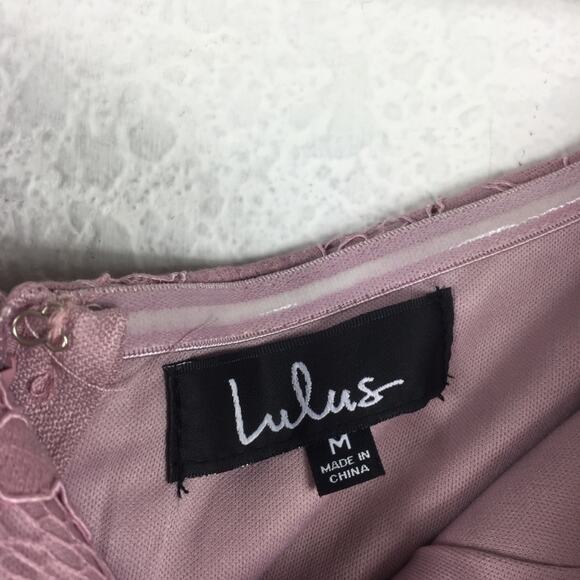 NWT Lulus Swept Up Maeve Pink Lace Off-the-Shoulder Mermaid Maxi Dress Medium - Picture 6 of 16